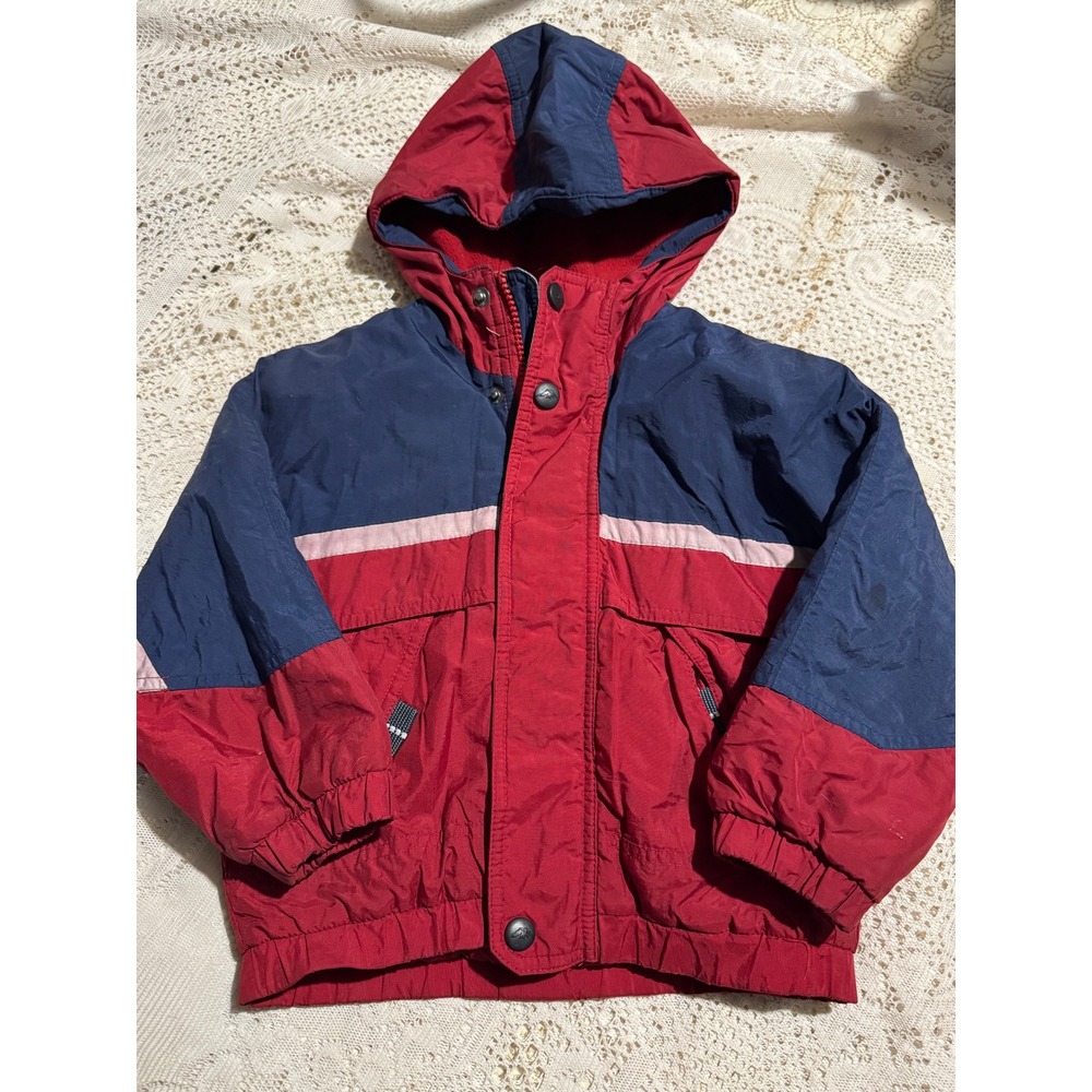 Kids Pacific Trail Hooded Jacket‎ Red Blue White Size S
